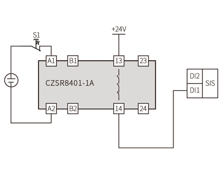 DO Signal (SIS) 24V DC 2A Safety Relay