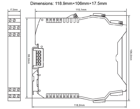 GS8200-EX Temperature To RS485 Intrinsic Safety Barrier