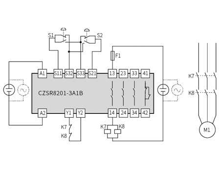 Two-hand Push Buttons Safety Relay