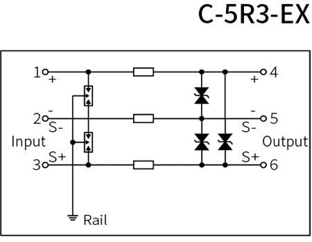 Dimensions of Intrinsic Safety Signal SPD-6 mm width