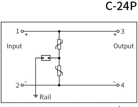 Dimensions of Low-voltage power supply SPD-6mm width